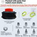 Universal Weed Eater Head, Speed Feed Trimmer Head String Trimmer Head Weed Wacker Head Replacement for Echo, Ego, Dewalt, Stihl, Husqvarna Trimmer Weed Eater, with 14FT/0.095 Trimmer Line