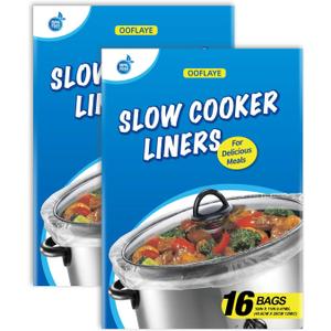 Slow Cooker Liners Small Size Pot Liners Disposable Cooking Bags Fit 1QT to 3QT Suitable for Slow Cooker and Oval & Round Pot (32)