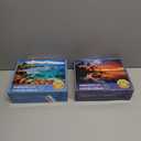 2 Pack 1000 Piece Puzzles for Adults - Beach, Coconut Tree, Reef Landscape Jigsaw Puzzles 