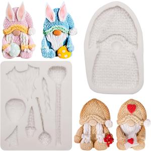 Christmas Knitted Gnome Chocolate Molds Fondant Molds Kitchen Baking Molds for Cake Decoration Cupcake Topper Candy Sugar Craft Gum Paste Clay Resin Set of 2 Christmas Knitted Gnome Chocolate Molds Fondant Molds Kitchen Baking Molds for Cake Decoration Cupcake Topper Candy Sugar Craft Gum Paste Clay Resin Set of 2