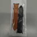 Galaxy Watch 8 Classic Band 46mm, Bands for Samsung Galaxy Watch8 40mm/44m (2025), Business Leather Wristband Replacement Strap for Men Women, Black+Brown Silver