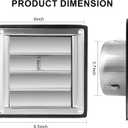 4 Inches Metal Dryer Vent Cover Outdoor Stainless Steel Louvered Outlet Airflow Vent Cover Includes 4 Screws for Easy Installation