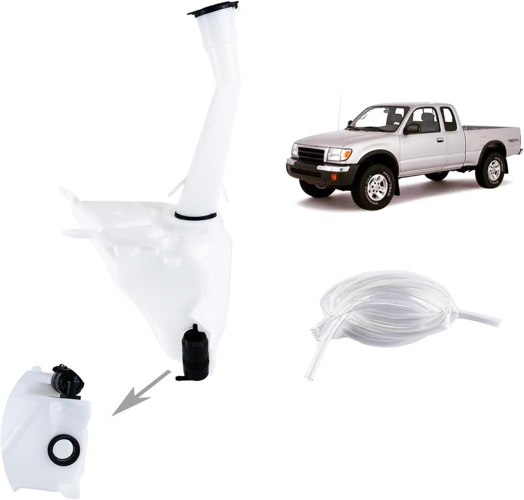 Windshield Fluid Reservoir with Sensor Hole Compatible with Toyota Tacoma 1998 1999 2000 2001 2002 2003 2004, Jar Assy, Replace# 85315-04060, TO1288184