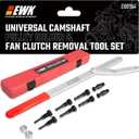 EWK Universal Camshaft Pulley Holder & Fan Clutch Removal Tool Set, Adjustable Sprocket Holding Wrench with 4 Pin Sizes for Timing Belt, Cam Gear & Pulley Service