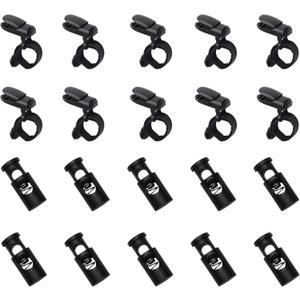 HOOSUN 20 Pack Garden Flag Clips And Stoppers,Tiger Clips Spring Stoppers for Garden Flags Holder,Yard Flag Holder Clip for Small Flags