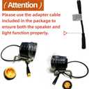Ebike Headlight 36V-48V Super Bright LED Light for Electric Bike Scooter Mountain Bike Light for Night Riding Waterproof