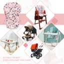 High Chair Pad, Cover and Seat Cushion - Light, Breathable, Soft and Comfortable With Cute Pink Letter Pattern - Suitable for Most Baby Dining Chairs