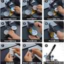 Fridge Magnets Botton Maker Machine, DIY Photo Magnet Making Press, 50mm/1.97 inch Square Pin Magnets Maker Machine Kit, with Paper Cutter & 100pcs Materials