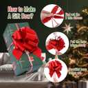 24pcs Large Christmas Bows for Gift Wrapping, 5 inch Wide Xmas Pull Bows for Presents, Gift Baskets, Christmas Tree, Wine Bottles, Christmas Decorations (red and Green)