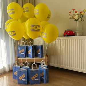 Video Game Theme Drop Box Party Favors Balloons and Candy Bags for Birthday Party Supplies Blue Paper Gift Bags With Handles 24 Pack Gamer Birthday Party Decorations For Boys Girls 8.3x4.7x2.8"
