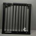 Cumbor 29.7-46" Baby Gate for Stairs, Mom's Choice Awards Winner-Auto Close Dog Gate for The House, Gifts for Mom, Easy Install Pressure Mounted Pet Gates for Doorways, Black