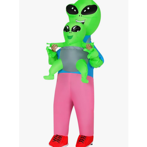 COMIN Inflatable Alien Costume for Adults with Alien Baby Blow Up Costume Inflatable Costume Full Body for Halloween Party 63"