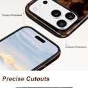 Jusy Compatible with MagSafe Brown Tortoise Shell Print Phone Case for iPhone 17 Pro Max, Amber Trendy Luxury Magnetic Soft TPU and Hard PC Protective Phone Cover for Women Girls - Brown