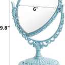 DEAYOU 4 Pack Heart Shaped Cosmetic Mirror, Vintage Vanity Tabletop Mirror with Double Sided, Rotatable Dresser Mirrors with Stand for Makeup, Girl, Women, Beauty, Spa Party, 4 Color