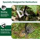 3 x Weed Remover Tool,2-in-1 Portable Hand Weeding Tool with 6 Teeth,Portable Garden Weeder Tool,2026 New Gardening Weeding Tools,for Garden Hand Tools for Garden, Backyard, Farm & Vegetable Planting