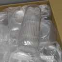 BESTSTAR 48 Pack Disposable Ribbed Origami Ripple Plastic Glasses Set - 24 9 OZ Stemless Champagne Flutes & 24 12OZ Cups, BPA-Free Shatterproof Clear Drinkware for Weddings, Parties & Events (Clear)