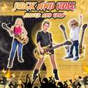 20 Pcs Inflatable Guitars 21 Inch Small Blow up Guitar with Inflator Gold and Silver Rock Instrument for Kids Birthday Rock and Roll Party Decorations Photo Booth Props,  Gold and Silver, 21 Inch, 20