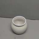 SIDUCAL Ceramic Flower Vase with Wide Mouth Lace, 4.8 Inch Pottery Rustic Farmhouse Boho Vases, Small Terracotta Vase for Home Decor, Table, Living Room, Bathroom, Shelf, Wedding, White