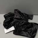 Forever 21 Womens Satin Square-Cut Crop Top (Medium, Black)