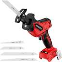 Cordless Reciprocating Saw for Milwaukee 18V Battery (No Battery), Brushless Motor, 03500 SPM 3-Speed Variable, Tool-Free Blade Change, LED Work Light, 4 Blades for Wood/Metal/PVC - Tool Only