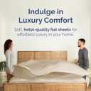 Queen Size Flat Sheet - Hotel Quality Top Flat Bed Sheet Only - Ultra-Soft, Comfy Breathable & Cooling - Fade & Wrinkle Free - Easy-Care, Stain & Shrink Resistant Bedding - Easy-Fit & Oeko-Tex - Wheat