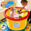 Bounce House,Ball Pit for Toddlers,Inflatable Bouncy House with Pump,Indoor&Outdoor Baby Bouncer with Safety Net,30 Pit Ball,Small Bubble Bounce House for 2 Toddlers 1-3