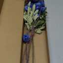 Floroom 5pcs Royal Blue Faux Silk Mums Artificial Flowers, Bulk Fake Small Mini Chrysanthemums with Stems for DIY Wedding Centerpieces Floral Arrangements Vase Fillers Home Decorations