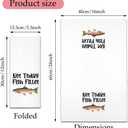 Hafhue Not Today Fish Fillet Kitchen Towels, Funny Fishing Theme Gifts for Angler Fishermen Dad Grandpa Seafood Lover, Seafood Chef Gifts for Home Cook Foodies, Birthday Present for Fish Food Lover