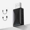 2 IN 1 Wireless Carplay Adapter, Plug & Play Magic link Carplay Stable Fast Connection, Convert Factory Wired to Wireless Carplay Dongle/Android Auto Adapter for Cars 2016+, iPhone iOS 9+