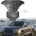 Engine Splash Shield Fit for Audi Q7 2017-2024 Lower Engine Case Guard Under Engine Cover Fit for Audi Q8 SQ8 2019-2025 Front Engine Guard + Transmission Guard Mud Flaps