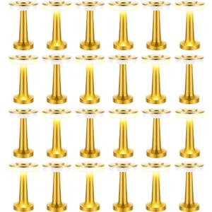 VIHOSE 24 Pcs Gold Cordless Table Lamps LED Portable Rechargeable Table Lamp with Touch Sensor 3 Color Dimming up to 15 Hours Battery Desk Light for Restaurant Nursery Living Room
