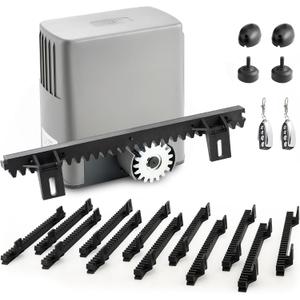 CO-Z 1400lb Rack Driven Sliding Gate Opener with Alarm System, 280W Automatic Gate Opener with Remote Controls, Electric Gate Motor for Gates up to 40ft, Complete Rack Gate Operator Kit for Driveways