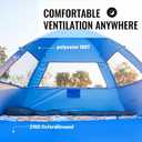 EchoSmile Pop Up Tent for 4 Person Family, Beach Tent Sun Shelter with UPF 50+ UV Protection & Waterproof, Lightweight & Easy Automatic Setup Portable Cabana for Outdoor Travel (Dark Blue)