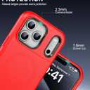 Magnetic Case for iPhone 17 Pro Max with blet Clip Holster,[2X Screen Protector] [Military-Grade Protection], Heavy Duty Case for iPhone 17 Pro Max 6.9 Inchs,Red
