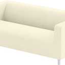 The Durable Cotton Klippan Loveseat Cover Replacement is Custom Made. It Fits IKEA Klippan Loveseat Slipcover, A Sofa Cover Replacement (Cotton Beige)