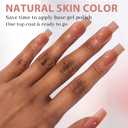 BTArtbox Soft Gel Nail Tips Square - Press On Nails Long Natural XCOATTIPS Pre-applied Tip Primer, One-Step Square Gel Nail Tips Fake Nails for DIY Nail Art