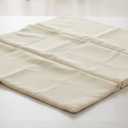 3 Section Cover 46"×48" Trifold Cushion With Foam Padding (Antique Beige)
