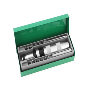 QWORK 1/2" CR-V Hand Impact Screwdriver Set with 12-Piece Bit Set, Anti-Knock Handle