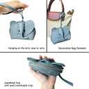 Leather Coin Purse Leather Elephant Keychain Wallet Small Coin Pouch with Keychain Leather Wallet Cute Elephant Gifts for Girls Women, blue, CYLQB01