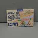 ARTISTRO 23 Pastel Dual-Tip Acrylic Paint Markers - Brush + Fine Tip Combo - Multi-Surface Paint Pens in Soft Colors