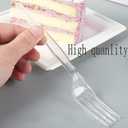 100 Pack Heavy Duty Disposable Clear Forks - Clear Plastic Forks Heavy Duty- Basic Plastic Forks Cutlery 6.7 X 1 Inch for Birthday, Parties, Camping, Catering and Wedding Cutlery Set Events