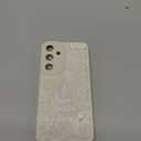 OOK Compatible with Samsung Galaxy S24 Plus Flower Case with Wrist Strap, White Flowers Floral Silicone Shockproof Protection Slim TPU Cover with Camera Protection for Women Girls