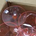 Ciaell 12 Pack Pink Plastic Wine Glasses - 10 Oz Disposable Wine Glasses with Stem for Parties & Weddings & Poolside & Outdoors & Camping