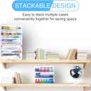 Sooez 3 Pack Pencil Case, Large Hard Pencil Box Bulk, Clear Crayon Box Marker Pen Organizer, Plastic Storage Container with Snap Lid, Stackable Art Craft Organizer Back to School Supplies, Clear