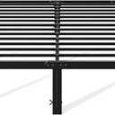 OLIXIS Metal Queen Bed Frame - 14in High with Storage Space, No Box Spring Needed with Sturdy Steel Slat Support, 2200LBS Heavy Duty for Easy Assembly, Black for Bedroom