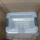Superio Clear Storage Boxes with Lids, 2 Quart Plastic Container Bins for Organizing, Stackable Crates, BPA Free, Non Toxic, Odor Free, Organizers for Home, Office, School, and Dorm