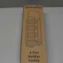 SpaceAid 4 Tier Shampoo Bar Holder for Shower, Self Draining Soap Bar Holders Caddy for Bathroom Wall and Kitchen Sink, Shampoo Bar Dish Rack, Stainless Steel Bar Soap Holder (Black)