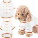 Frienda Halloween 3D Candy Corn Pet Sweater Cute Adorable Puppy Dog Knitted Clothes for 6.6-9.9 lbs Small Medium Dog Dachshund Corgi French Bulldog Cat Winter Festival Outfit