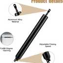 Storm Door Closer & Screen Door Handle, Black Heavy Duty Screen Door Closer Replacement Kit Shock Absorber Bracket with Screen Door Spring Storm Door Latch Protecting from Strong Winds