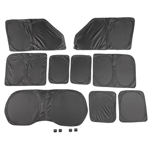 Windshield Sunshade Kit for Land Rover Defender 2020-2024 Accessories Side/Rear Window Sun Shade Foldable Sun Visor Privacy Protector UV Blocker HeatShield Windshield Side Rear Window Full Set